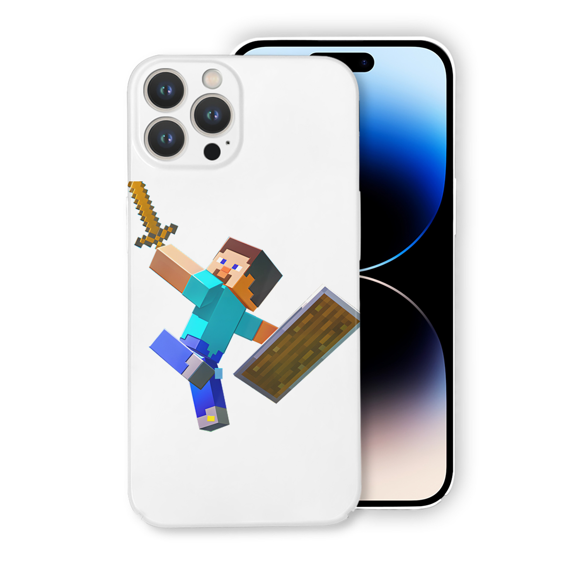 （画像用） マインクラフト ブロックの世界 Minecraft MC Block world 【iPhone 14シリーズ対応】ハードケース